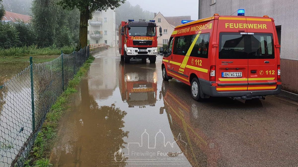 Katastrophenfall in Ansbach / Unwettereinsätze im Stadtgebiet Windsbach